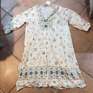 Zara Oversized Floral Print Tunic Dress (Size Medium)